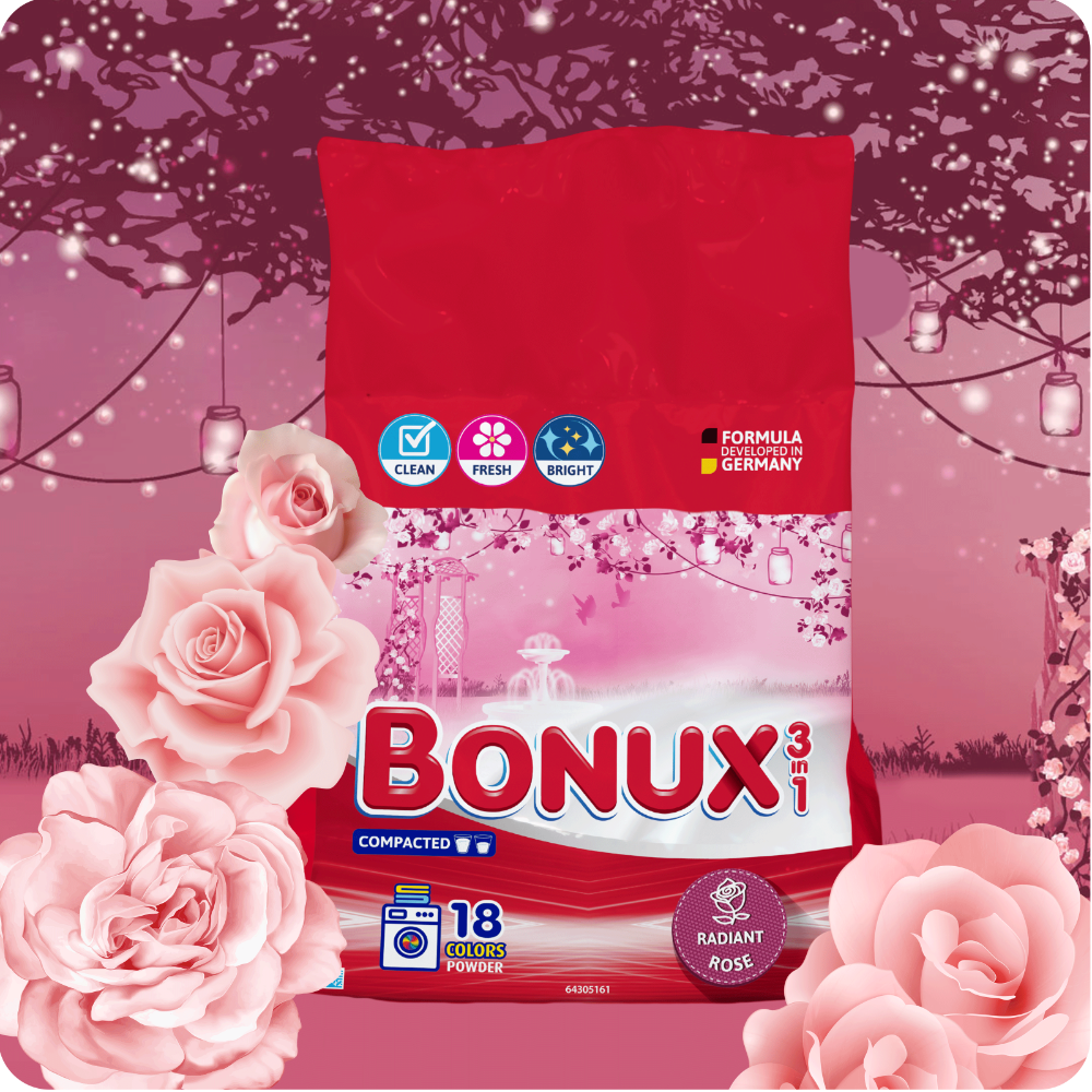 Bonux 3in1 Radiant Rose Prášek